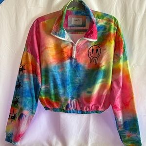 Rue21 Multicolor Tie-Dye Smiley Pullover